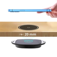 Invisible Wireless Charging Base Built Desk Wireless Charger Long Distance 20mm for iPhone Samusng Table Induction Charger
