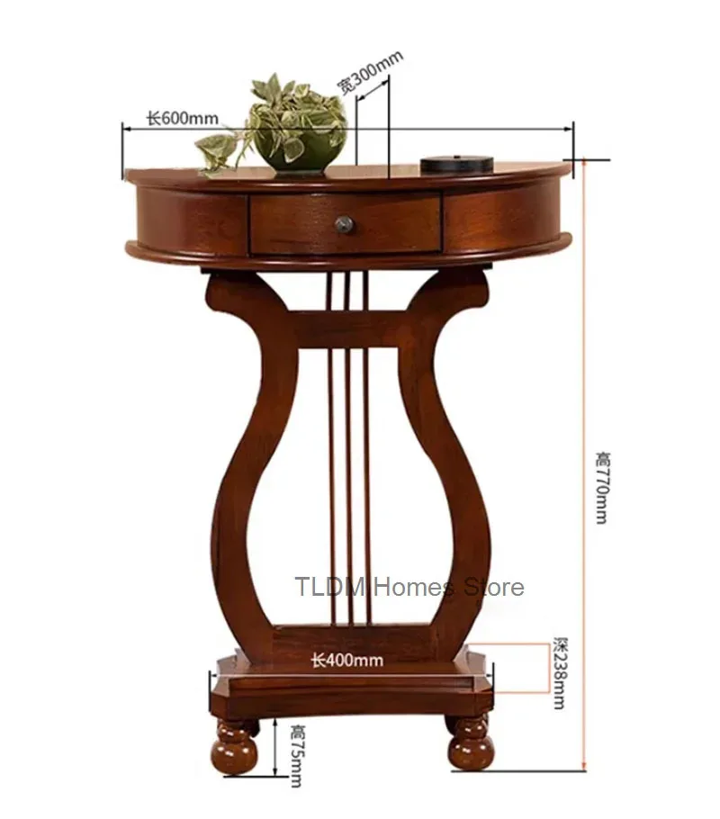 Американский консольный столик из цельного дерева для домашнего использования