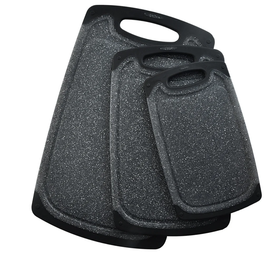 

3PCS Easy Grip Handle Cutting Board Anti-skid Home Cooking Use Cutting Board