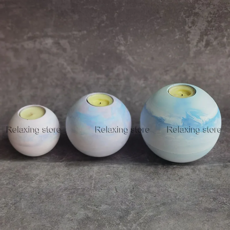 Три размера круглый шариковый подсвечник силиконовая форма ручной работы