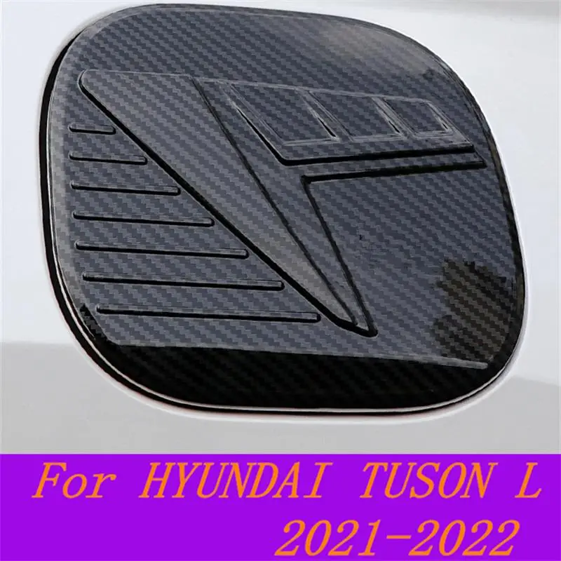 

For HYUNDAI TUSON L 2021 2022 Fuel Tank Cap Decorative Sticker Carbon Fiber Pattern Protective Sticker Body Decoration