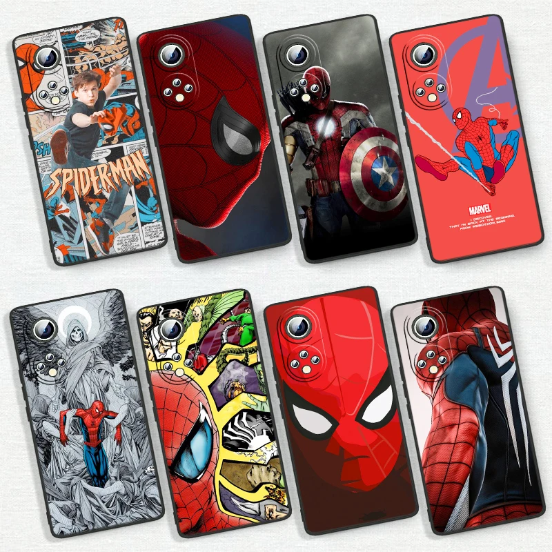 

Avengers Spiderman Phone Case For Honor 60 50 30 30i 30S V30 X30i X20 10X X10 Play 5T Pro Plus Lite SE 5G Cover