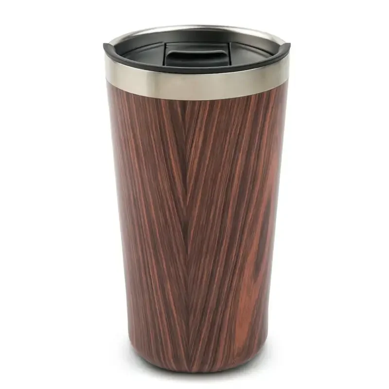 

Fantastic Brown Wood and Steel Ranger 16 fl oz Pint Tumbler - Keeps Drinks Hot or Cold for Hours!