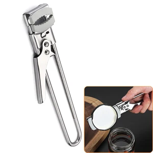 adjustable jar opener non slip stainless steel manual bottle lid opener for hands easy grip kitchen accessories gadgets tools free global shipping