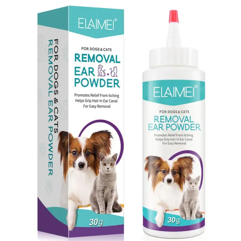 Pet Ear Powder Painless Hair Removal Powder Pet Health Care For Dogs Cats Pet Ear Health Care Cleaning Supplies 30g