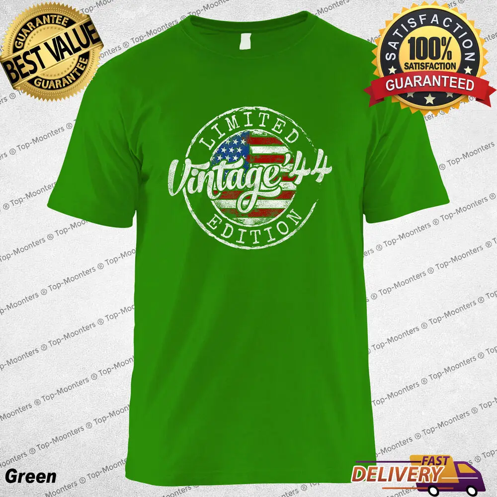 Винтажная футболка с подарками на 80-летие 1944 года для мужчин и женщин праздничная