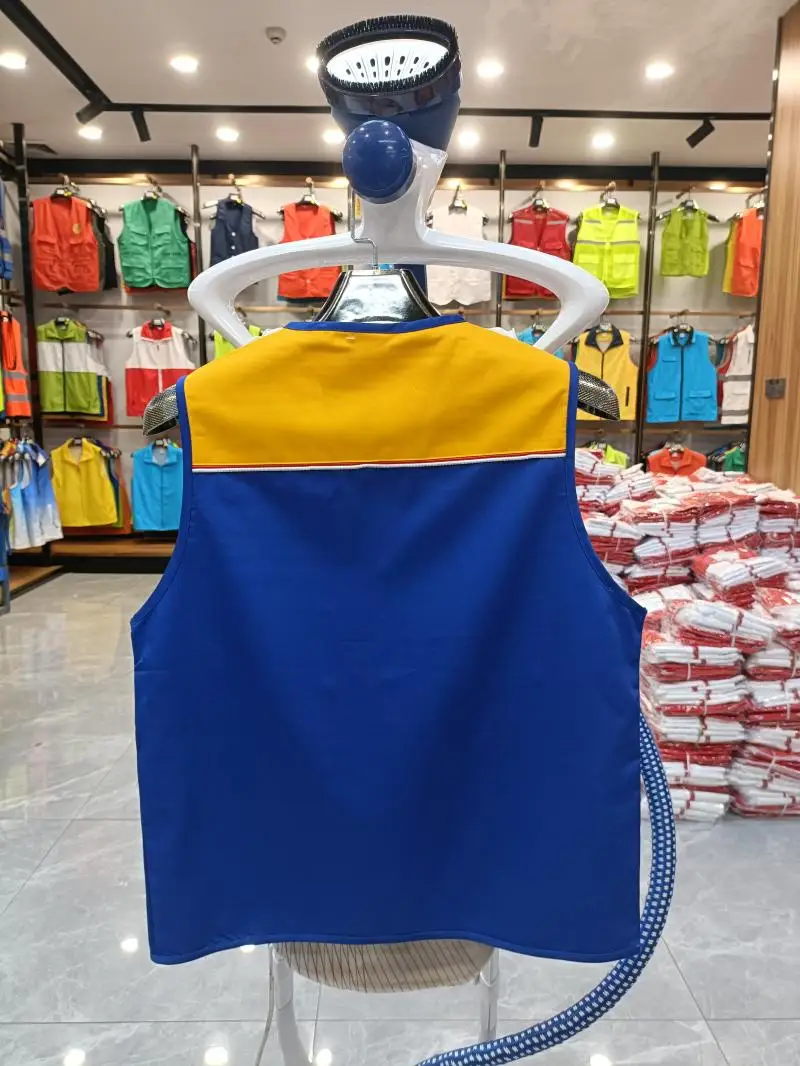 5XL мешковатая Лоскутная безрукавка с несколькими карманами рабочая одежда