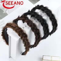 seeano synthetic hairband fishbone braid headband hair clip womens hair accessories new korean fashion hair accessories