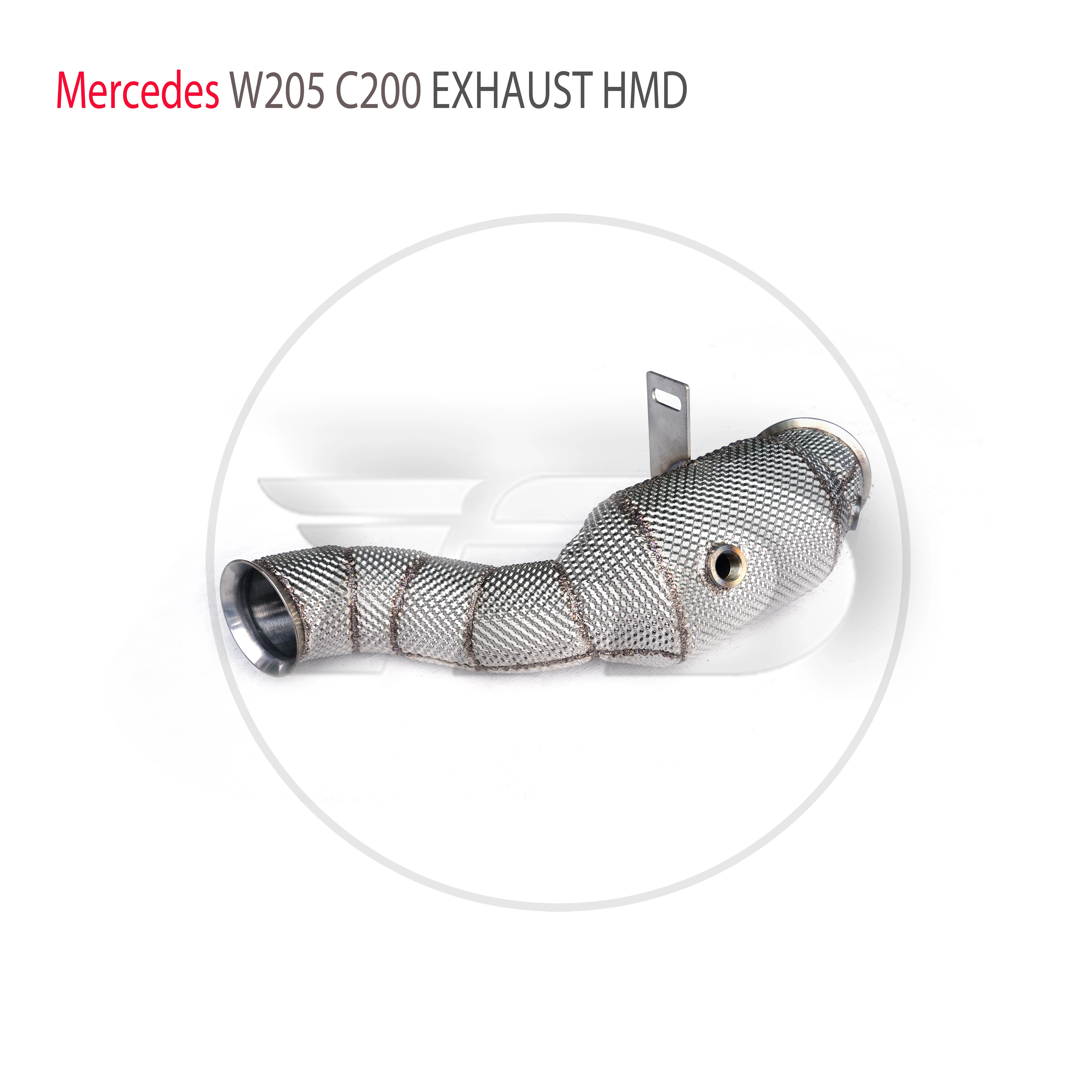 

HMD Exhaust System High Flow Performance Downpipe for Mercedes Benz W205 C200 Car Accessories With Catalytic Converter Header
