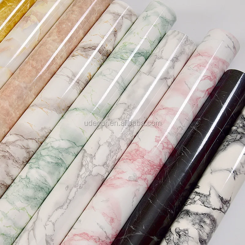 

hot 3d self adhesive wall paper PVC vinyl marble waterproof wallpaper for home bedroom decoration and The kitchen decoration