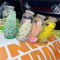 new keychain liquid into oil fortune tree rafting bottle men and women jewelry couple bag lanyard pendant gift wholesale