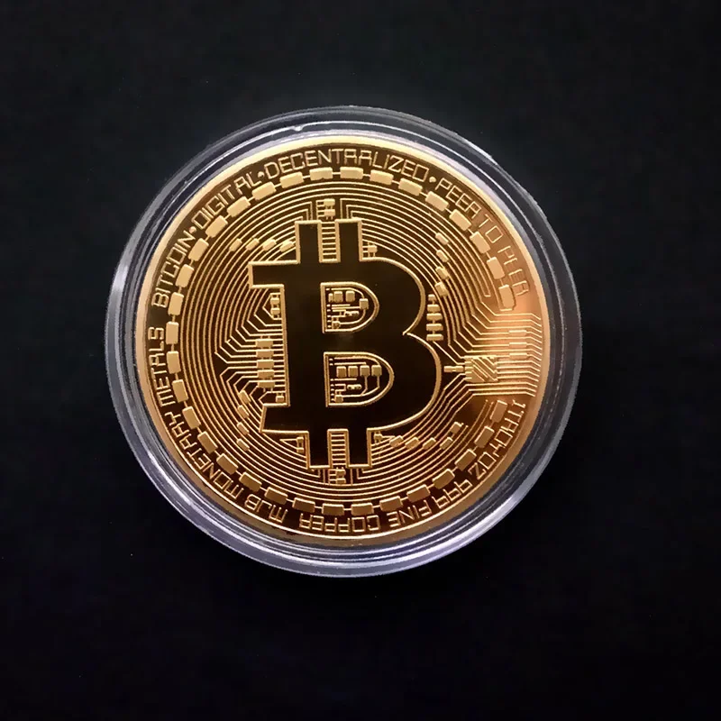 

Коллекционная позолоченная монета Bitcoin Casascius