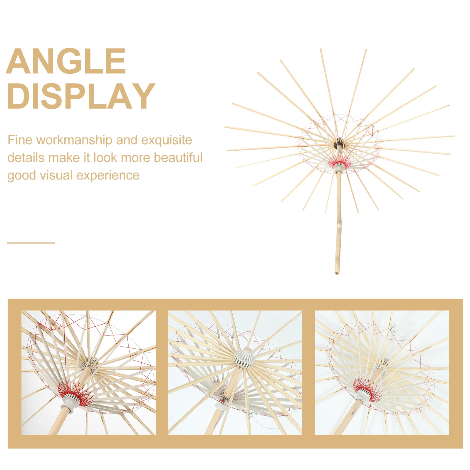 

Umbrella Frame Paper Parasol Wooden Diy Craft Homemade Umbrellas Photo Prop Holder Paintoil Decorative Making Oriental Dance