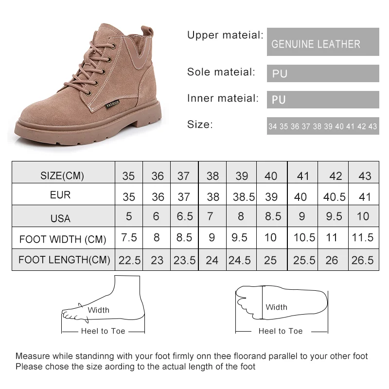AIYUQI Ankle Boots Women 2023 Winter New Suede Genuine Leather Women Booties Flat Large Size 41 42 43 Ladies Short Boots