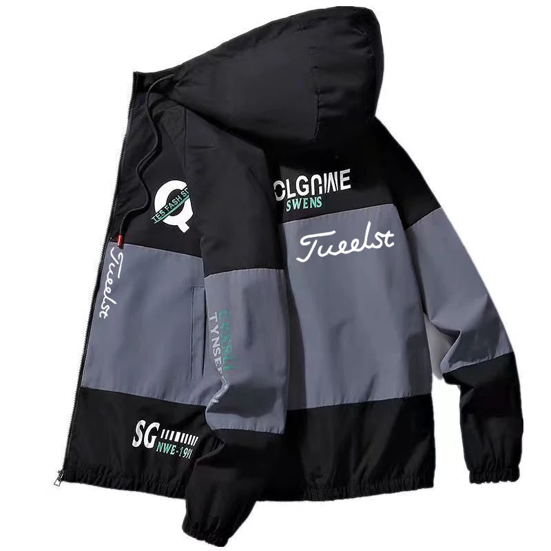 

Мужская куртка для гольфа, трендовая Корейская версия, модная ветровка, повседневная куртка, Мужская ветровка для гольфа