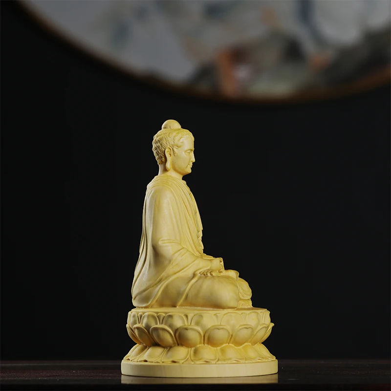 Статуя из натурального дерева самшита коллекция фигурок для домашнего декора