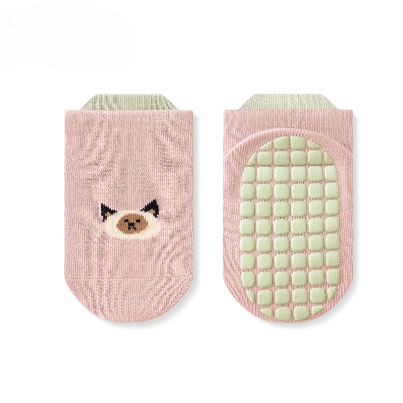 Новые детские носки на весну и лето с мультяшными животными тонкие невидимые