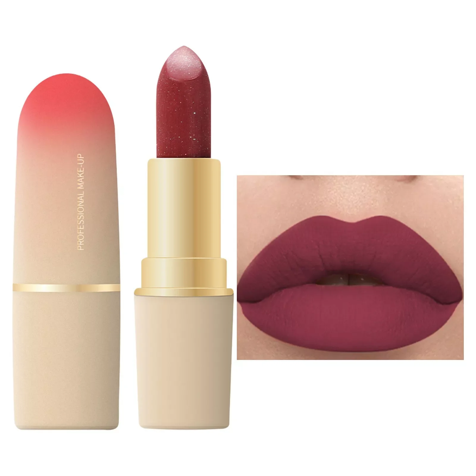 

NEW2023 Waterproof And Durable Non Decolorizing Lipstick Velvet Fine Shimmering Lip Cheek Dual Purpose Lipstick Creates A Delica