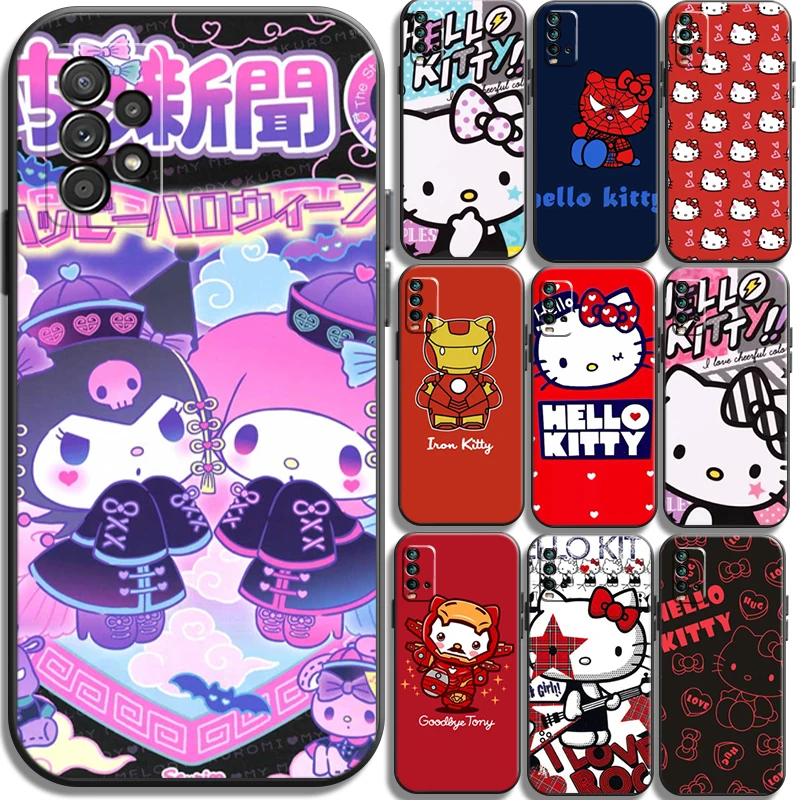 

Hello Kitty Cute Phone Cases For Xiaomi Redmi Note 10 10S 10 Pro POCO F3 GT X3 GT M3 Pro X3 NFC Coque Funda Back Cover Soft TPU