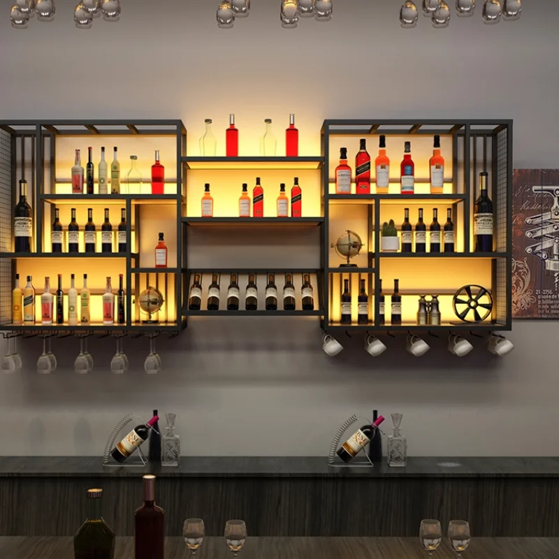 Винный шкаф для гостиной бара ликера минималистичная полка настенная