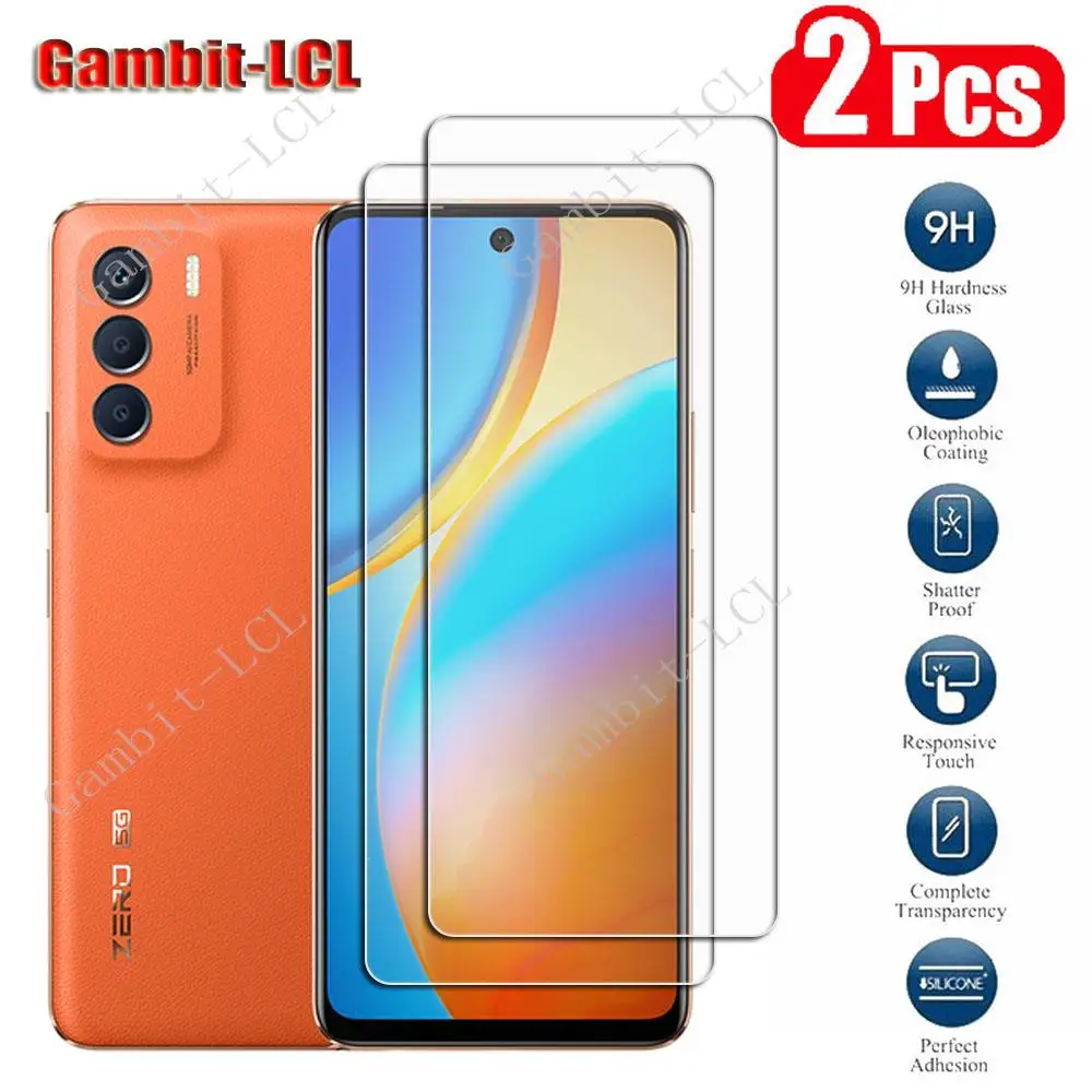 

2PCS HD Original Protection Tempered Glass For Infinix Zero 5G 2023 6.78" X6815, X6815B Screen Protective Protector Cover Film