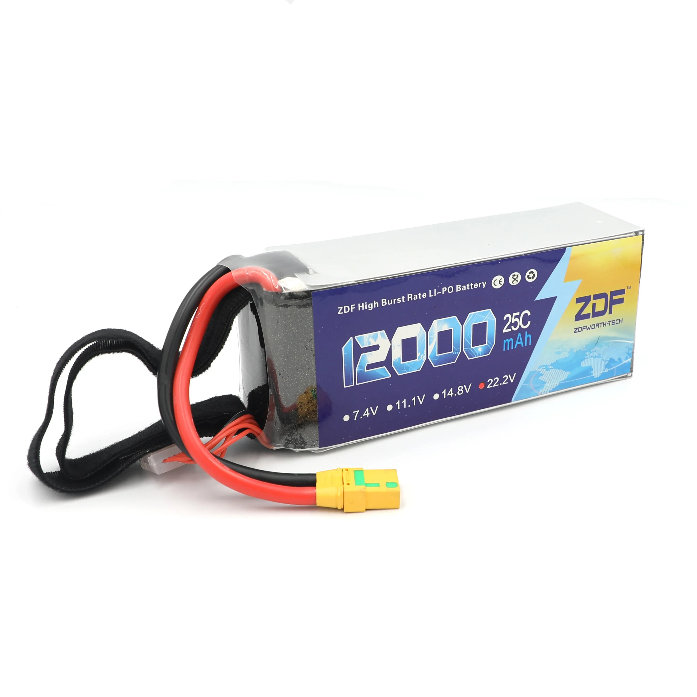 ZDF RC LiPo аккумулятор 6S 22 2 В 12000 мАч 25C для радиоуправляемого вертолета Quadrotor модели