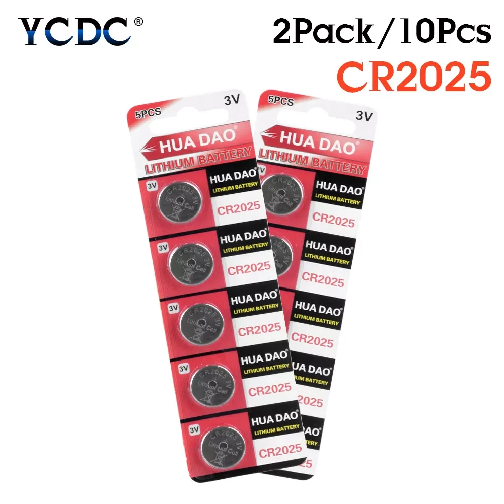 

Button Battery 10pcs CR2025 For Toy Watch 3V Voltage Lithium-ion Battery 2025 ECR2025 Watch Button Coin Bateria