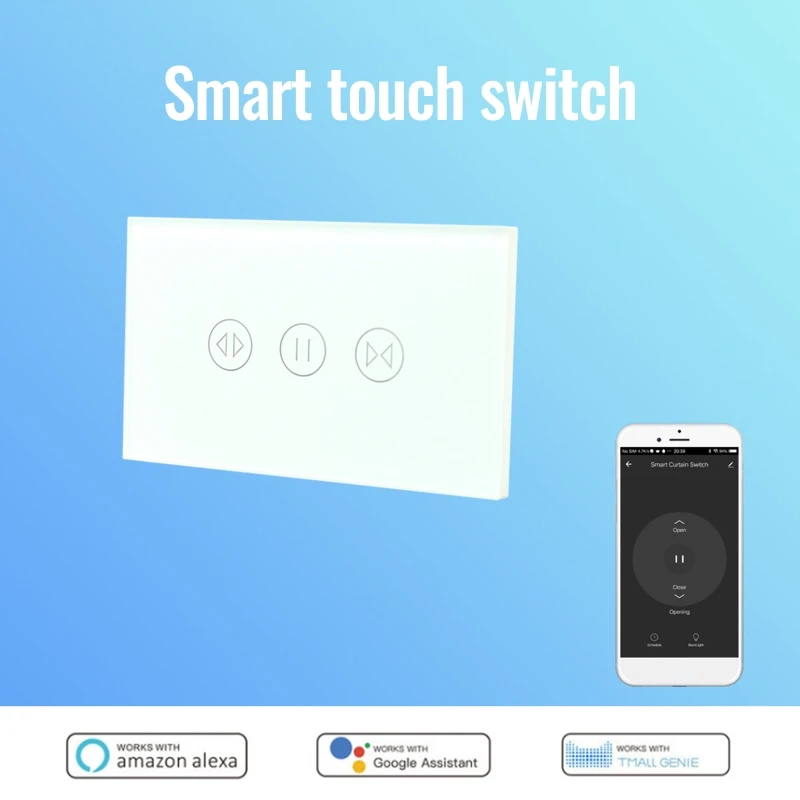 

M17D WiFi Smart Curtain Switch Motorized Roller Blinds Shutter Switch Smart Life/Tuya APP Remote Control Alexa Echo