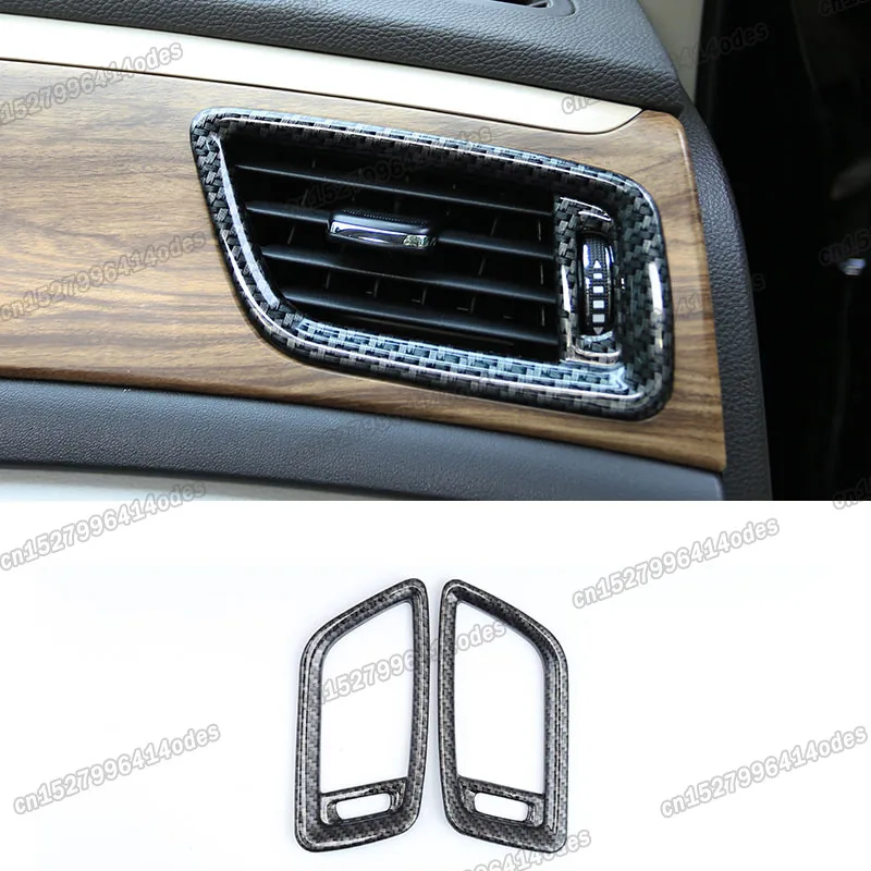 

carbon fiber car dashbard air oulet side vent trims chrome for trumpchi gac gs8 2017 2018 2019 2020 2021 styling auto accessory