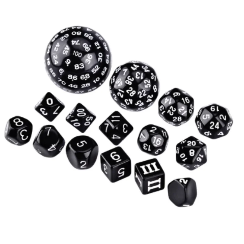 15 шт./компл. Многосторонние кости цифровые игральные Беговая группа