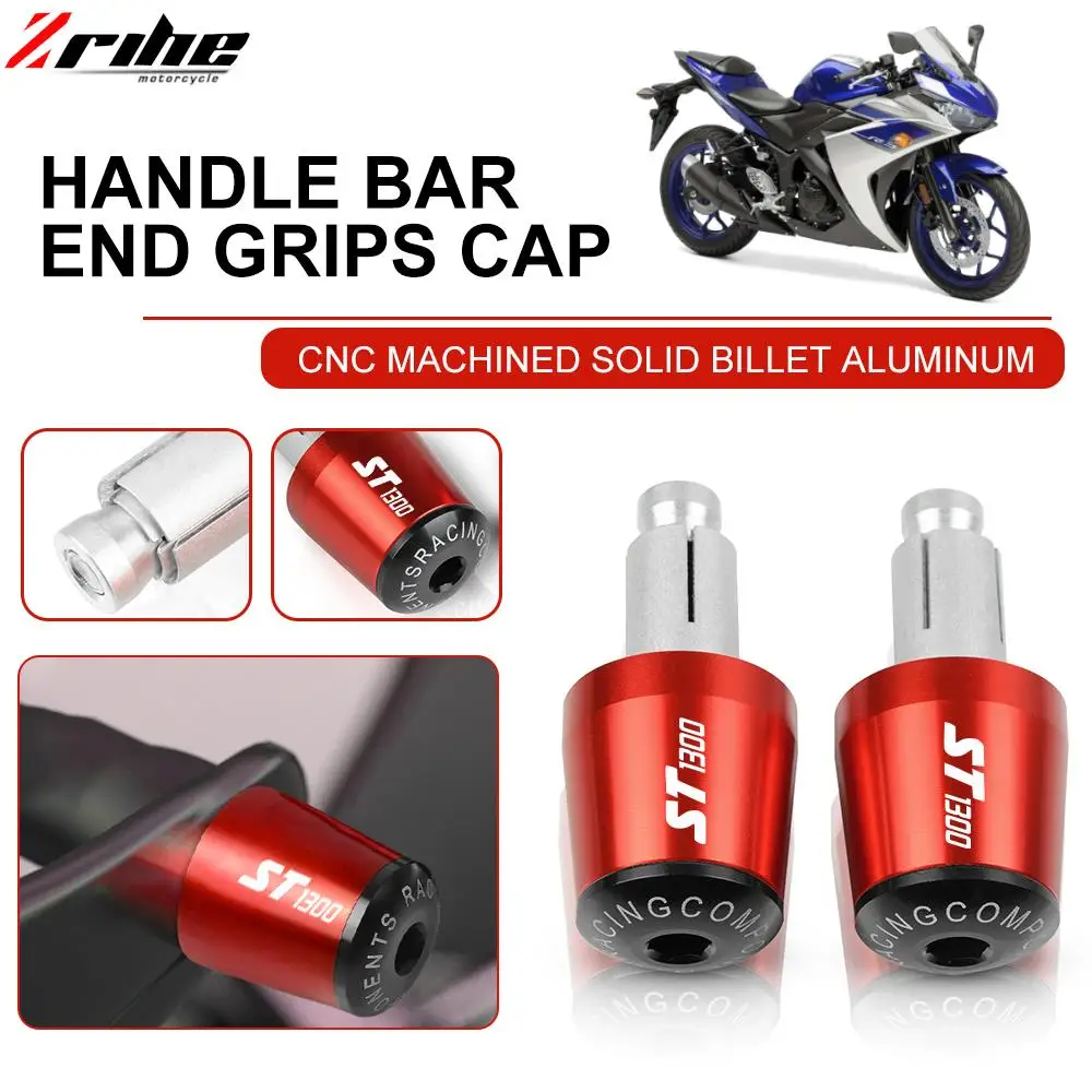 

Motorcycle 7/8"22mm Handlebar Grips End Handle Bar Cap Ends Plugs For HONDA ST1300 ST1300A ST 1300 2003 2004 2005 2006 2007 2008