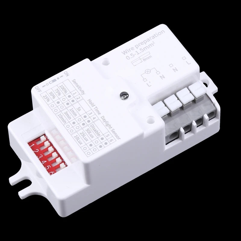 

AC 220V-240V/50Hz Microwave Radar Sensor Switch Body Motion Detector For LED Light Sensors Switches