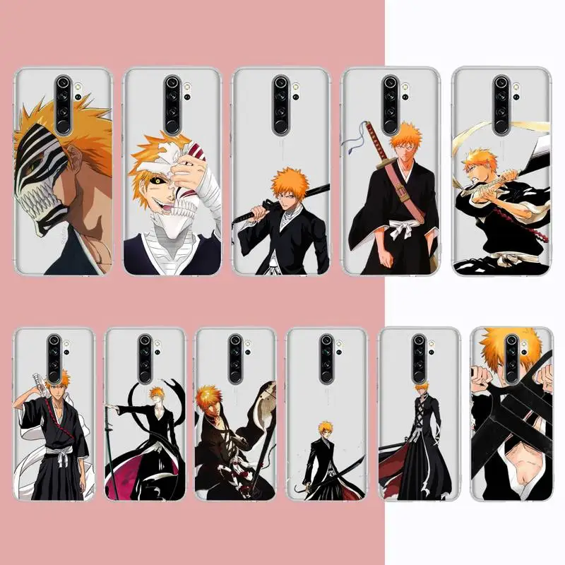 

Yinuoda Anime Bleach Kurosaki ichigo Phone Case for Samsung A51 A52 A71 A12 for Redmi 7 9 9A for Huawei Honor8X 10i Clear Case