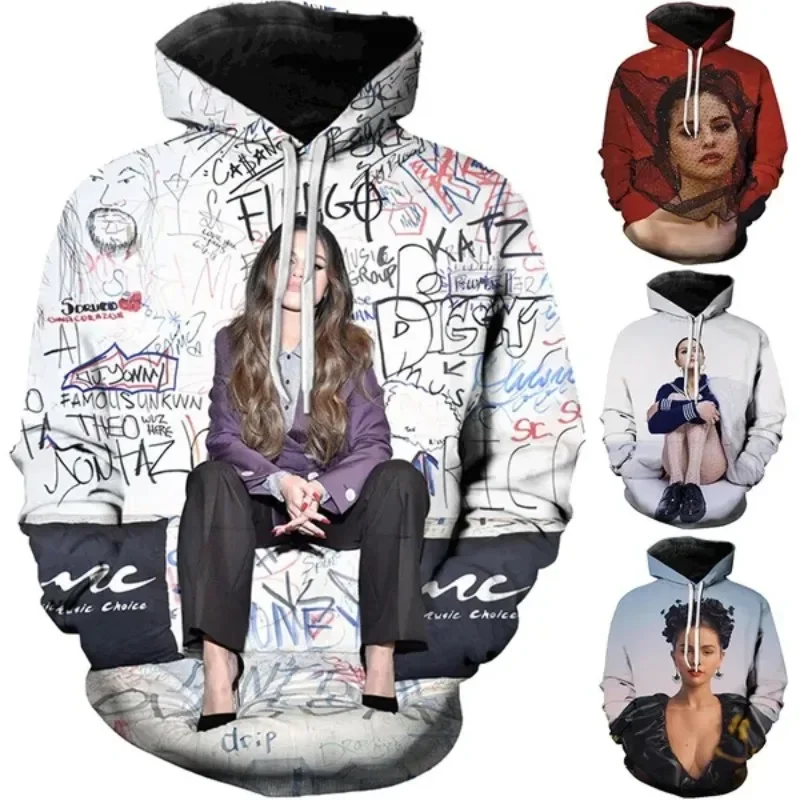 

Selena Gomez Hoodie 3D Printed Sweatshirt Hoodie Harajuku Fall Streetwear Men/women's Selena Gomez Print Casual Sportswear
