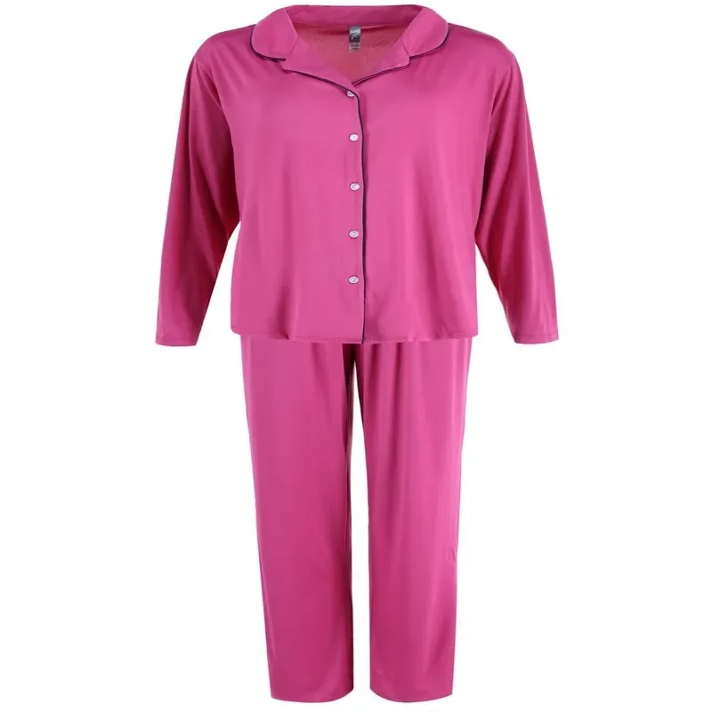 fast shipping Notch Collar Pajama Set (Women)