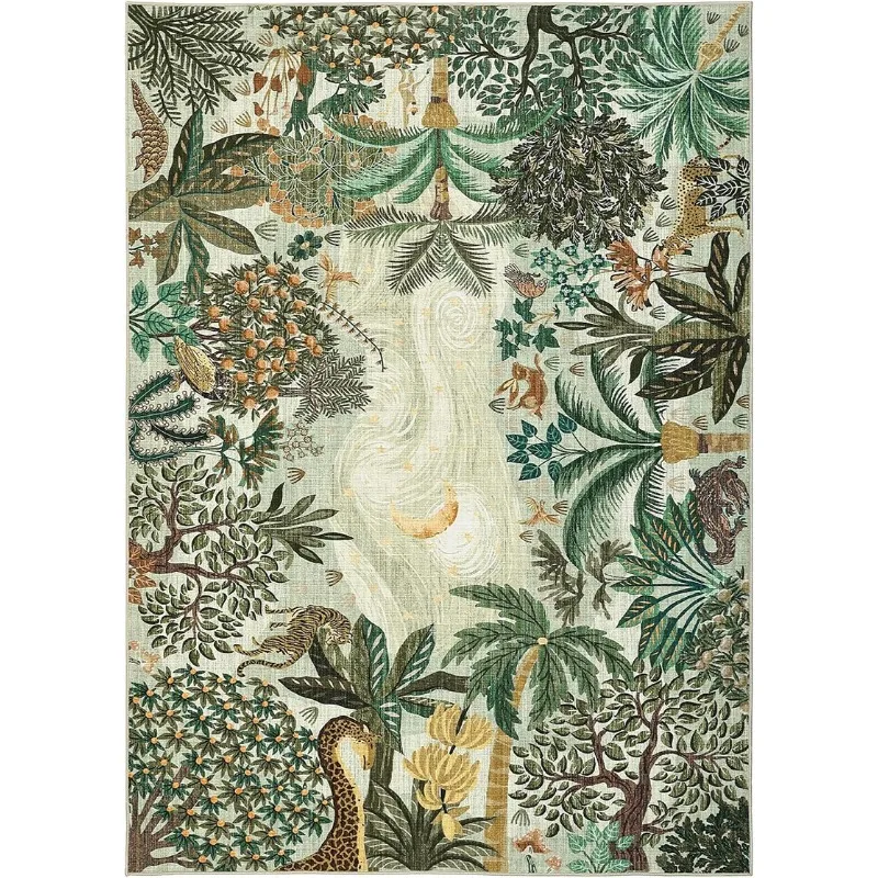 Мягкий декоративный ковёр из полиэстера с рисунком тигра