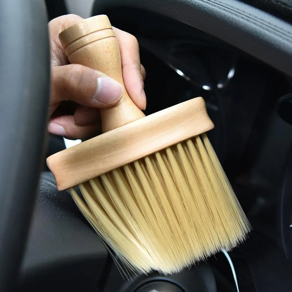 

Solid Wood Car Air Outlet Dust Brush Soft Bristle Brush Car Dust Cleaning Supplies Car Cleaning Tools Car Detailing Brushes
