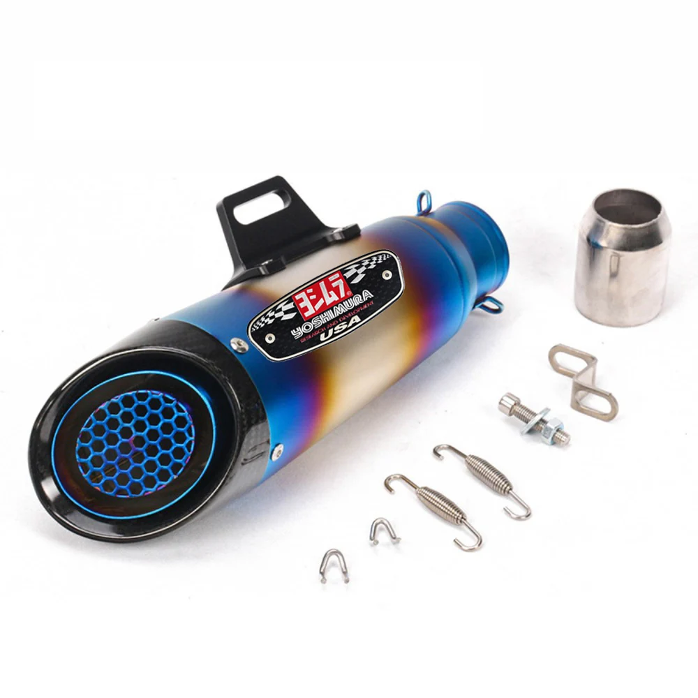 

Motorcycle Exhaust Muffler Stainless Steel ID:51mm Length 315mm Exhaust Pipe FOR KAWASAKI NINJA H2R Z750 Z800 NINJA 650 YBR 150Z