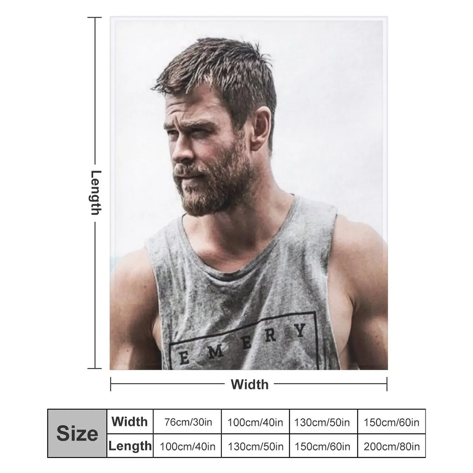 Фланелевое одеяло Chris Hemsworth