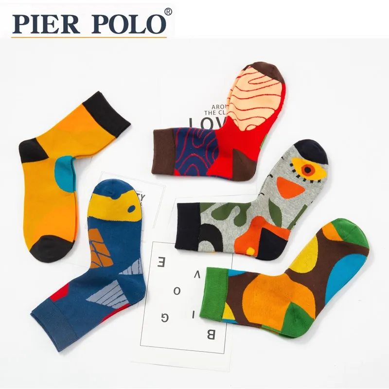 Men's new deodorant medium tube socks four seasons high quality pure cotton socks fashion leisure color cotton socks gifts