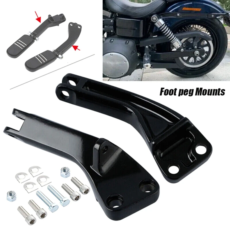 Крепежные скобы для пассажирских ножек черные Мотоциклетные аксессуары