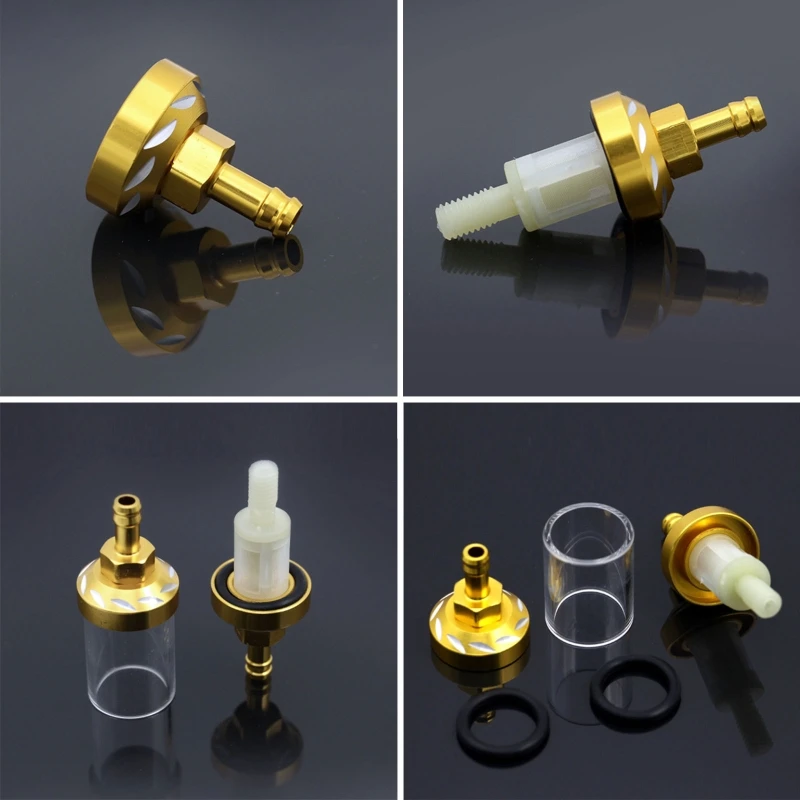 

Universal Aluminum Alloy Glass Motorcycle Gas Fuel Gasoline Oil Filter for ATV Dirt Pit Bike Motocross Moto Accessories