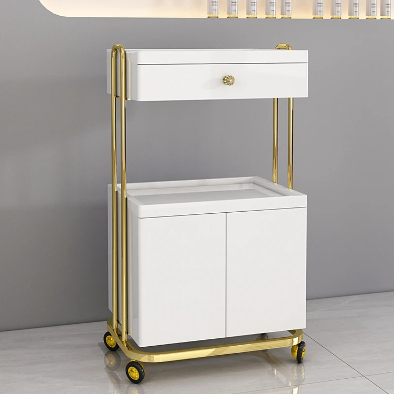 Чайный спа-тележка из нержавеющей стали для салона чистка ресниц косметическое