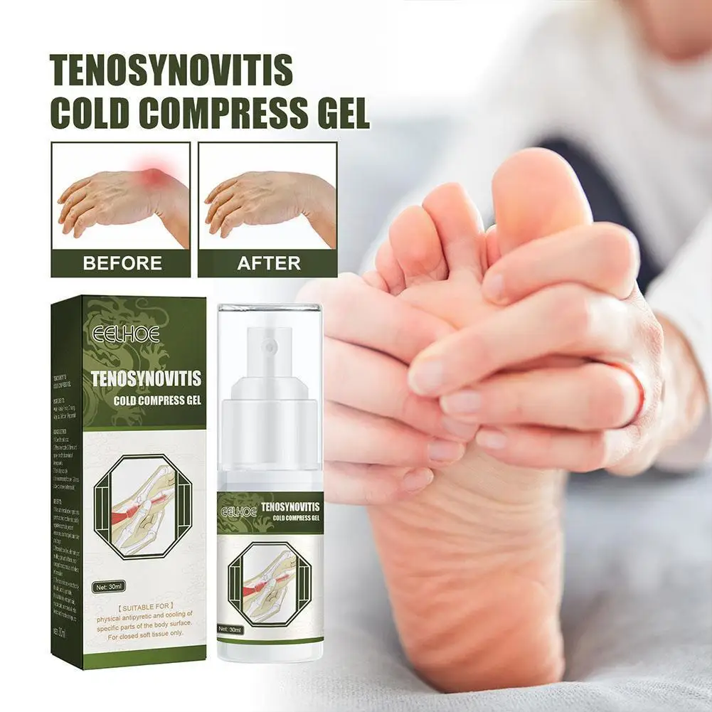 

30ml Tenosynovitis Cold Compress Gel Spray Foot Joint Pain Feet Plaster Gel Tendon Pain Cream Cold-compress X0J4