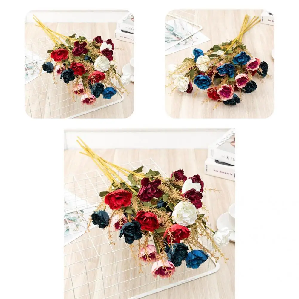 

Искусственный цветок, экологически чистый, искусственный цветочный букет с 4 искусственными пионами