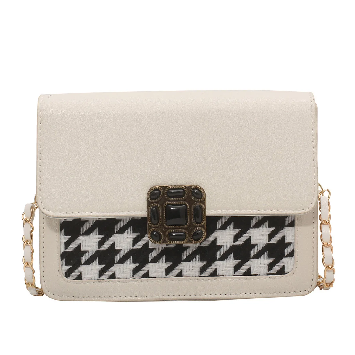 

Crossbody Luxury Designer Bags for Women PU Simple Fashion Plaid Female Lock Handbag Shoulder Tote Women's Bag 2022 Trend Small