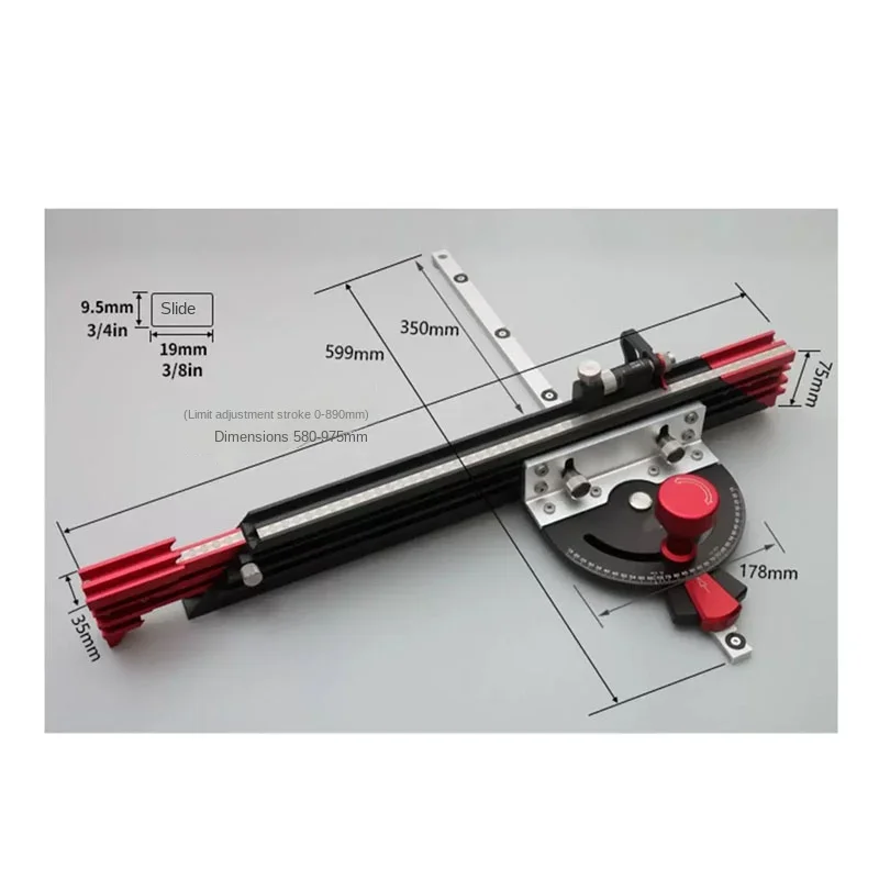 Новая нажимная ручка линейка желоб деревообрабатывающий угловой диск