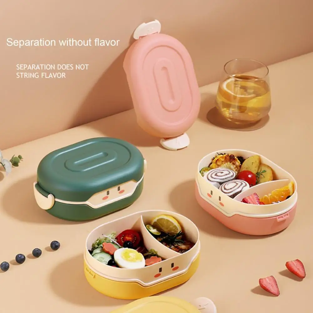 

Children's Cartoon Lunch Insulated Bottom Box Microwaveable Plastic Lunch Box Portable Lunch Box For Kids Healthy Bento Box