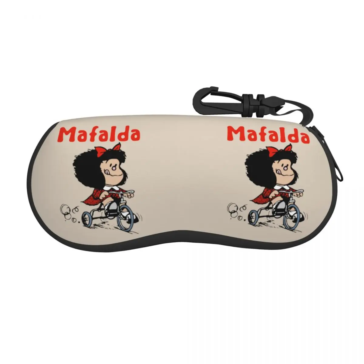 

Custom Mafalda Bicycle 3 Wheels Shell Glasses Case Unisex Cool Quino Manga Cartoon Eyeglasses Case Sunglasses Protector Box