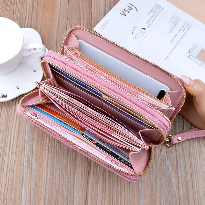Zipper Long Wallet for Women with Phone Pocket, Trendy Design Women Wallet